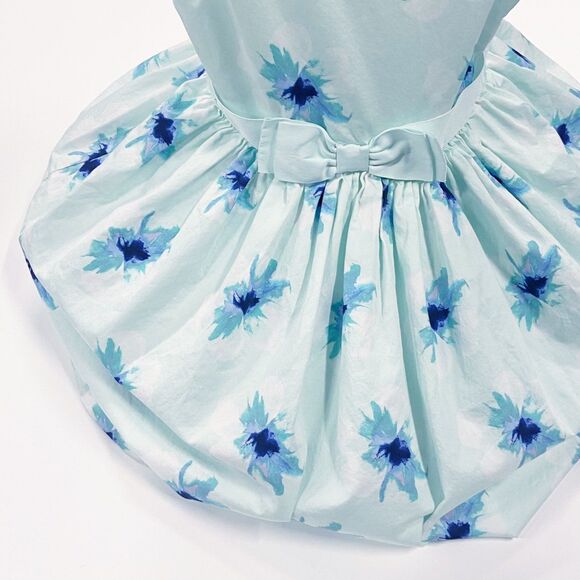 Janie and Jack Girls Sz 6 Floral Sleeveless Lined Spring Easter Dress Bow Twirl - Picture 8 of 12